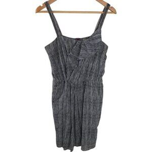 Rachel Roy Black White Stripe Mini Sheath Dress Sleeveless Sundress Small